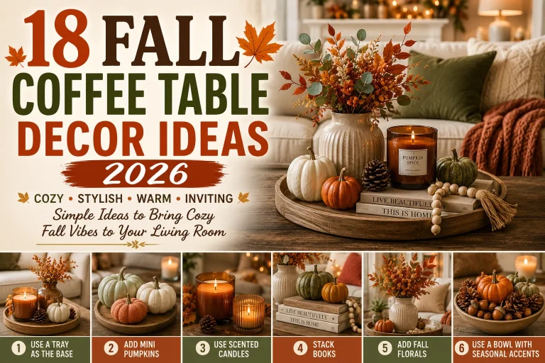 18 Fall Coffee Table Decor Ideas 2026 for a Cozy and Stylish Living Room