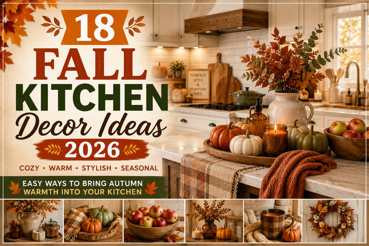 18 Fall Kitchen Decor Ideas 2026 for a Warm and Stylish Home