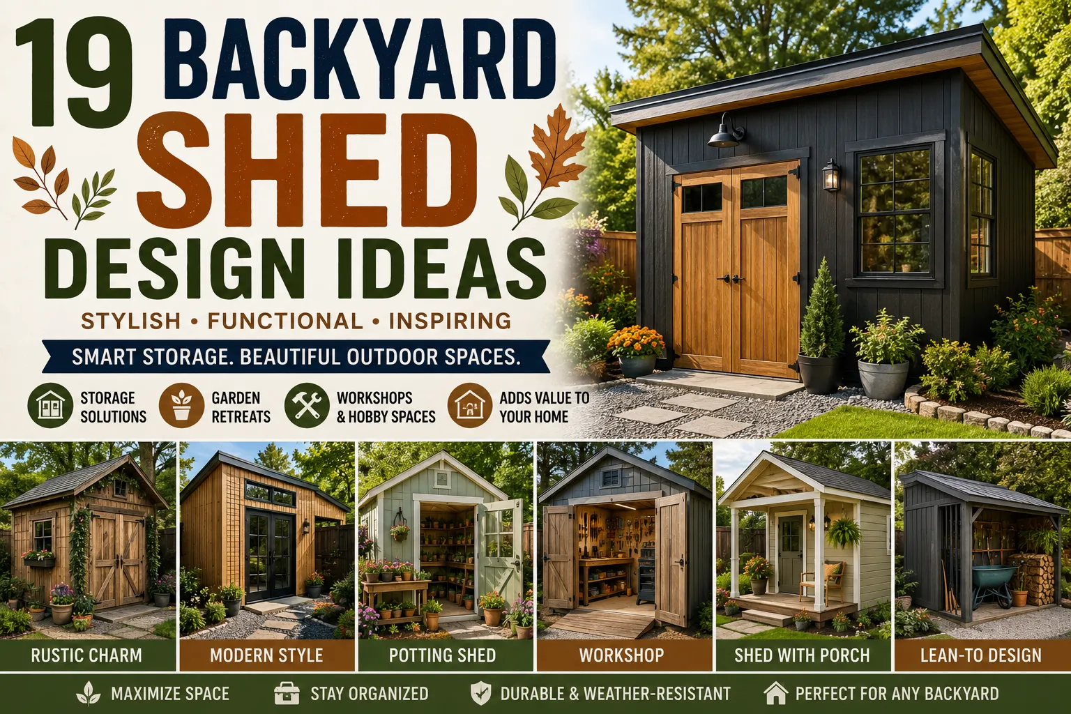 19 Backyard Shed Design Ideas for Stylish and Functional Outdoor Storage