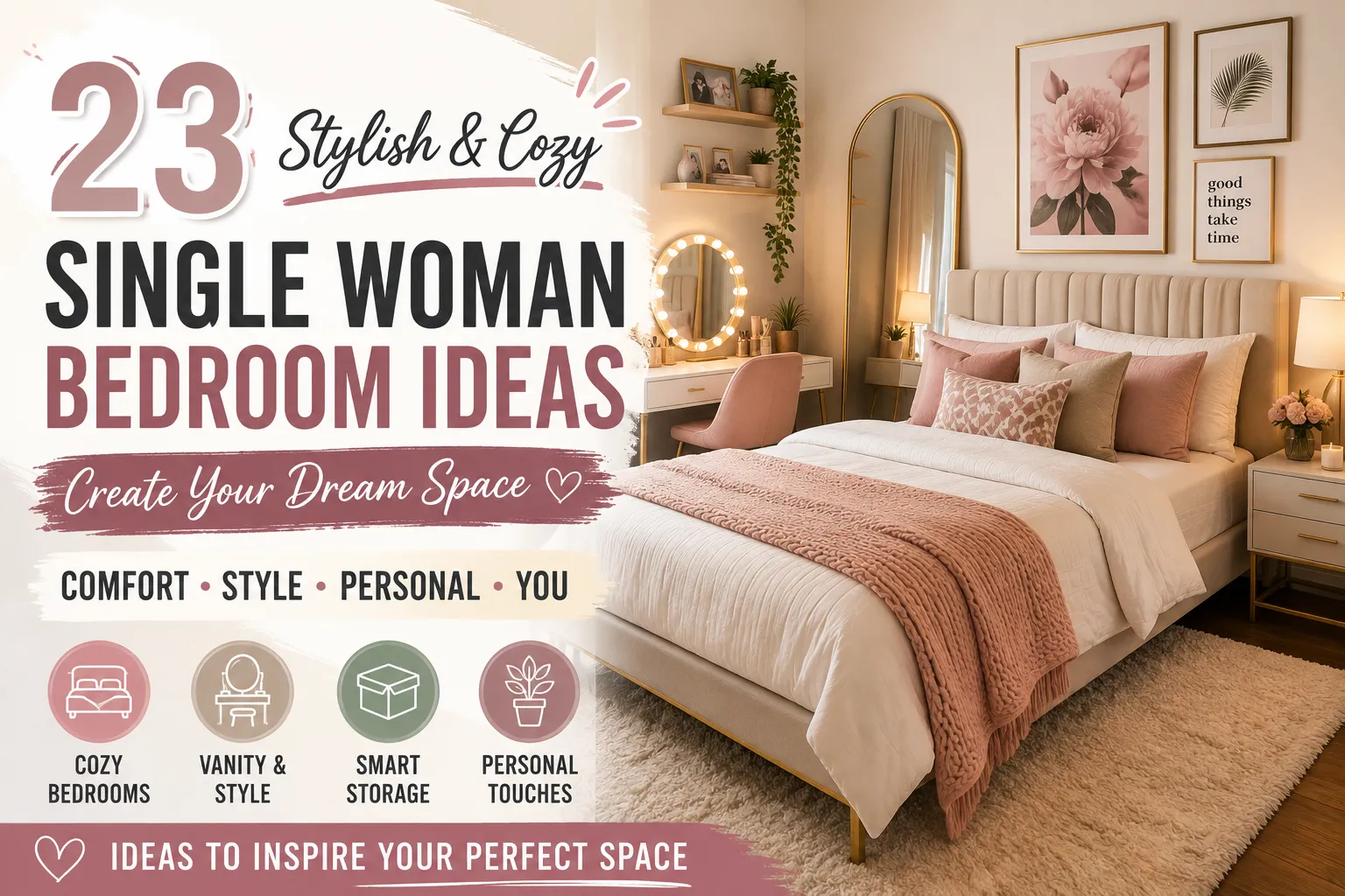 23 Single Woman Bedroom Ideas for a Stylish, Cozy and Personal Space