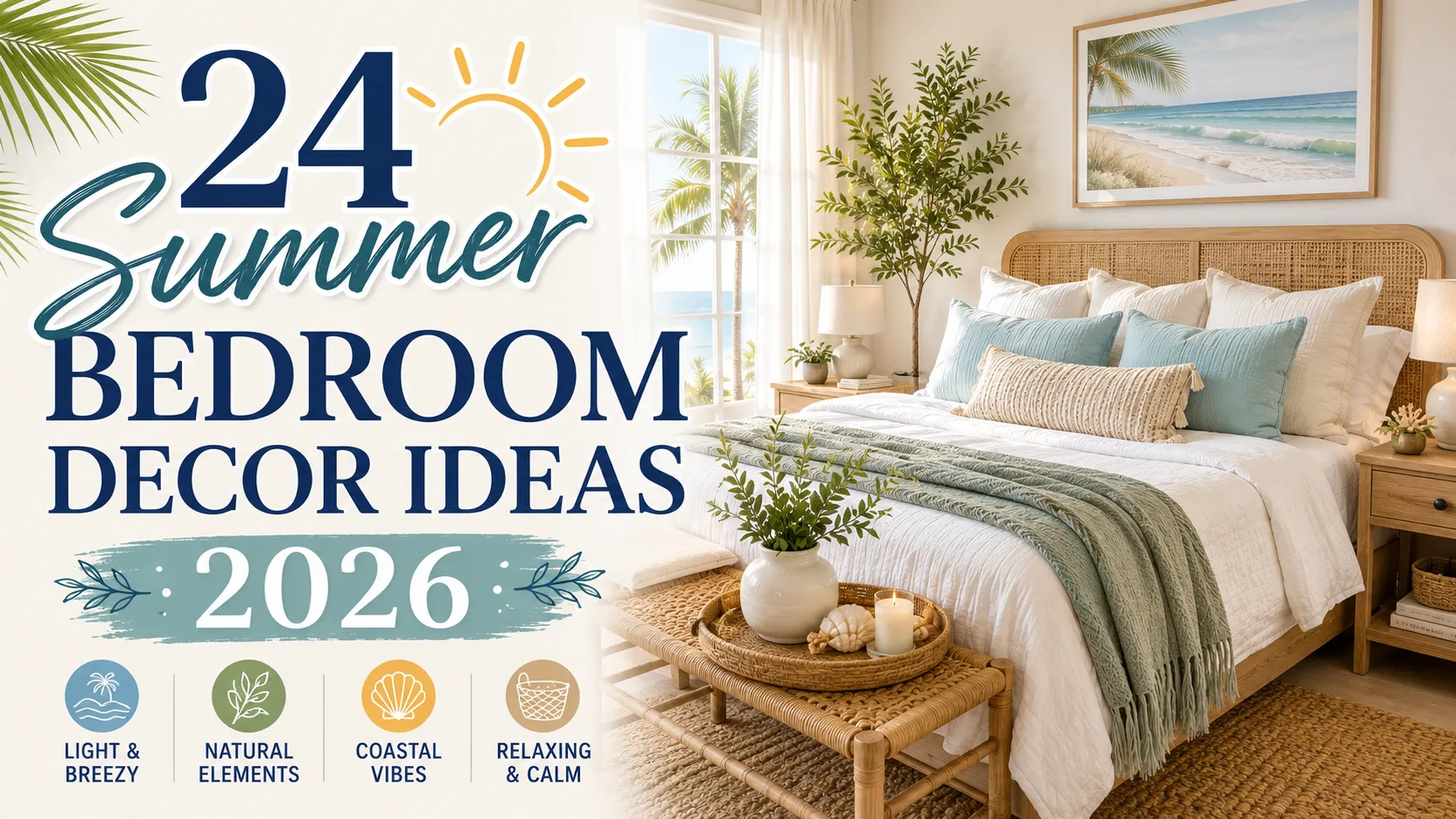 24 Summer Bedroom Decor Ideas 2026 for a Fresh, Bright and Relaxing Space