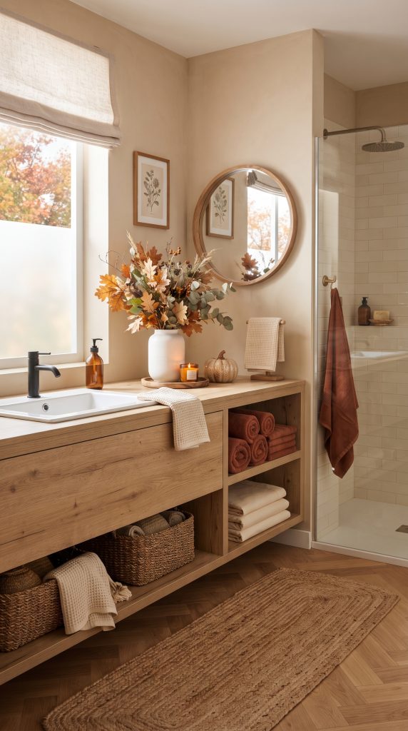 Add Warm Rust-Colored Towels