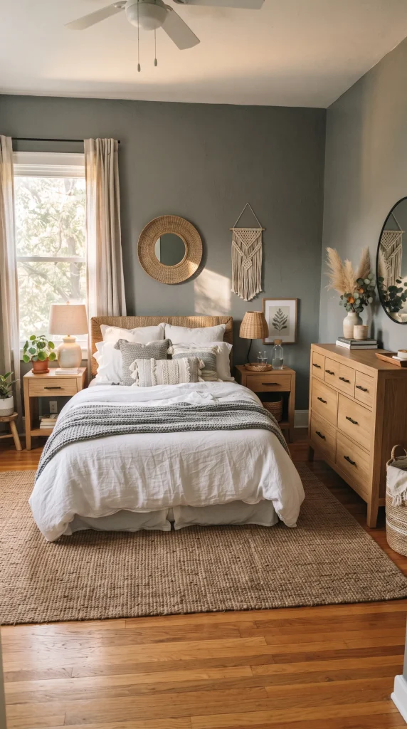 Add Warm Wood to Soften Gray