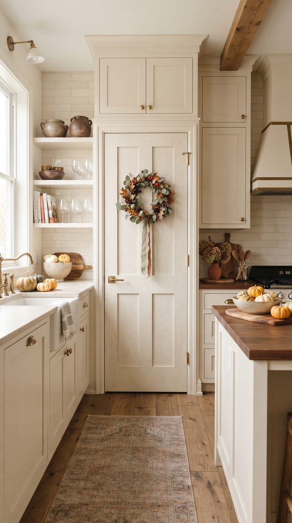 Add a Fall Wreath to the Kitchen