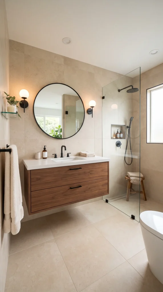 Add a Floating Wood Vanity
