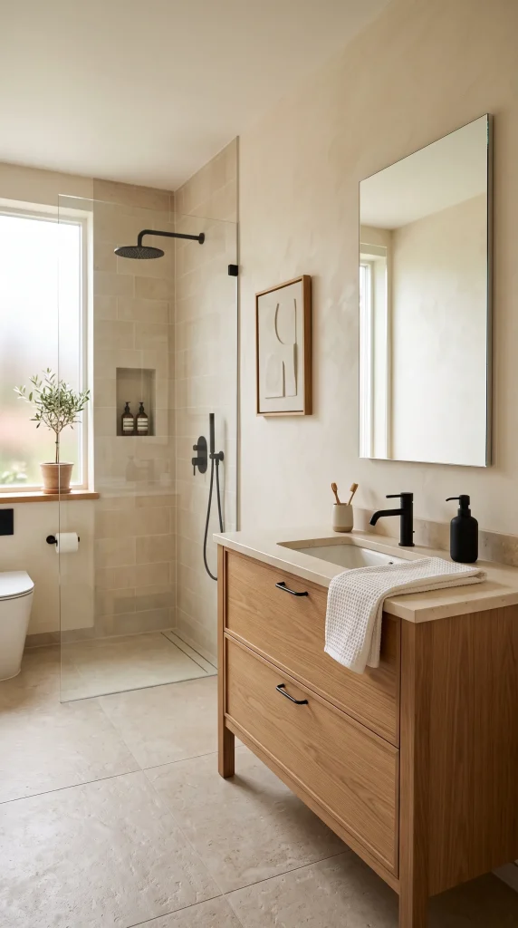 Add a Natural Wood Vanity