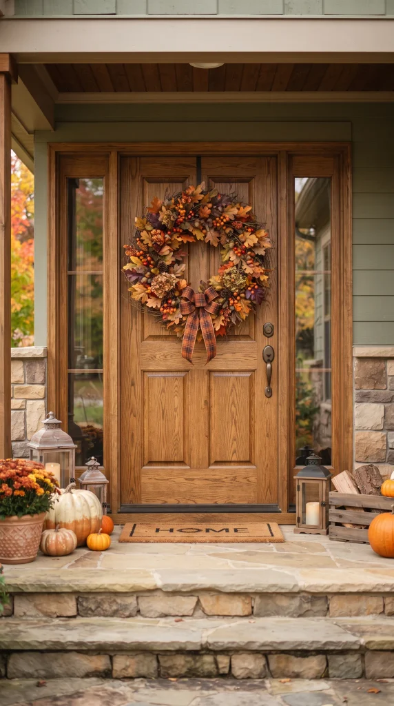 Classic Autumn Leaf Wreath