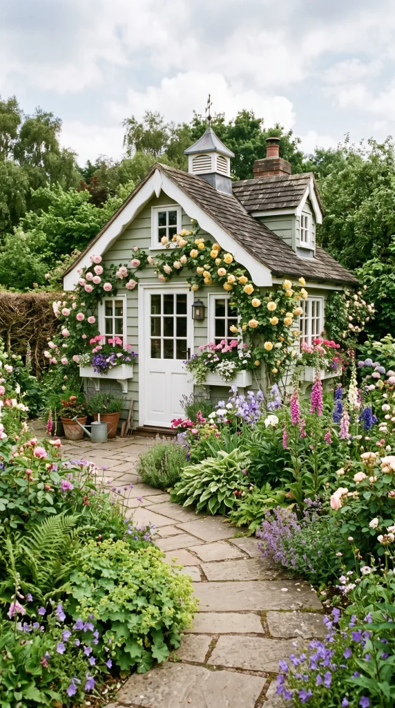 Cottage-Style Backyard Shed