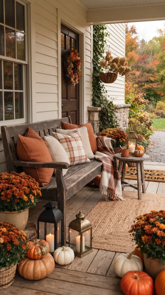Create a Cozy Fall Porch Seating Area