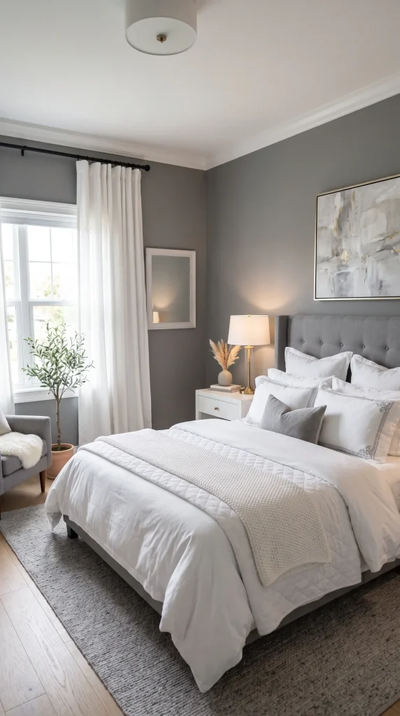 Create a Cozy Gray and White Bedroom