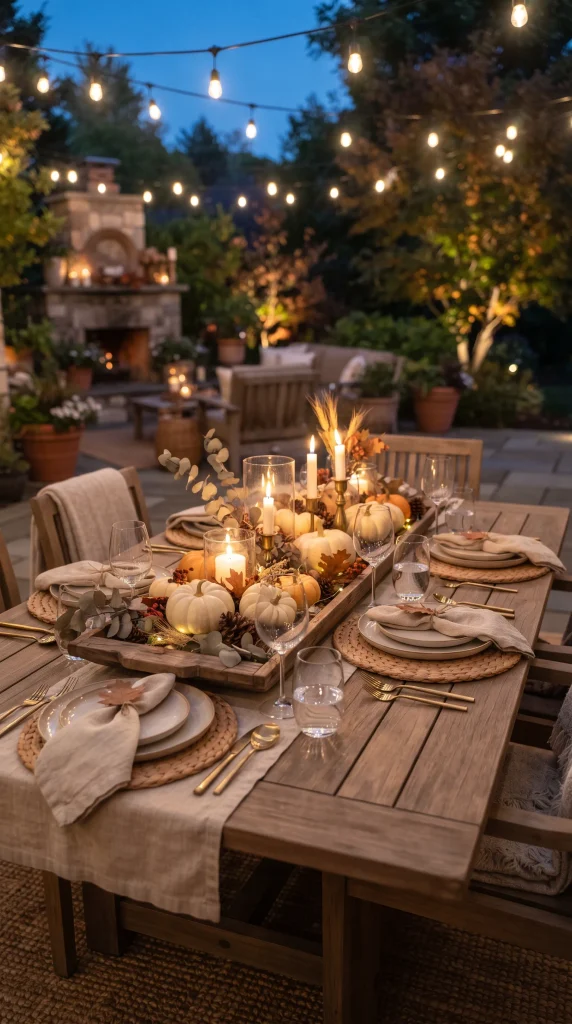 Create a Fall Outdoor Table Centerpiece