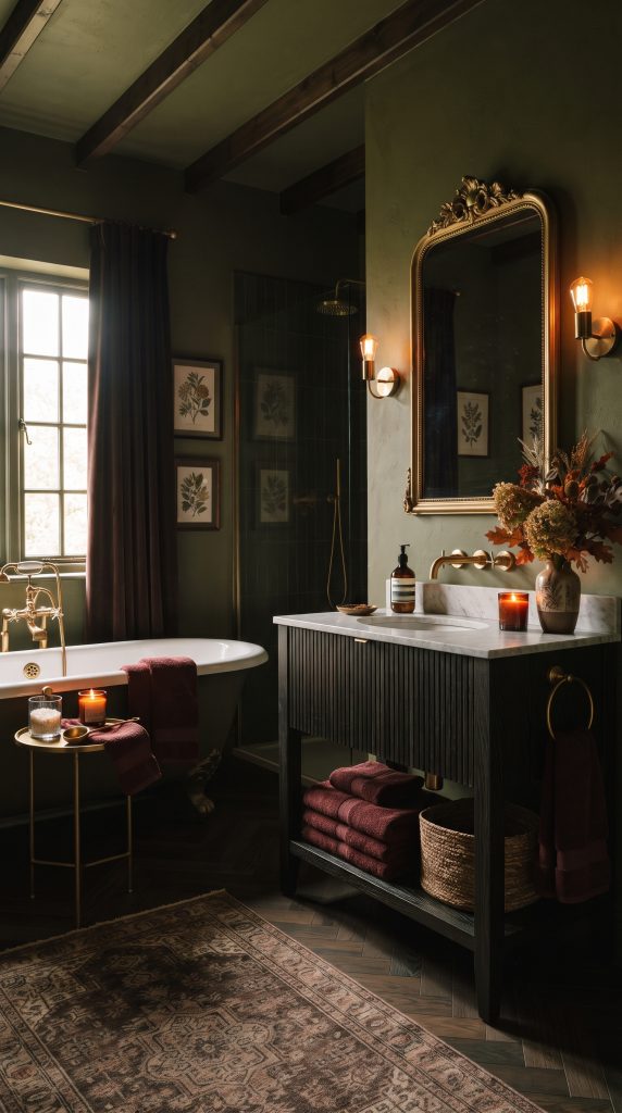 Create a Moody Fall Bathroom