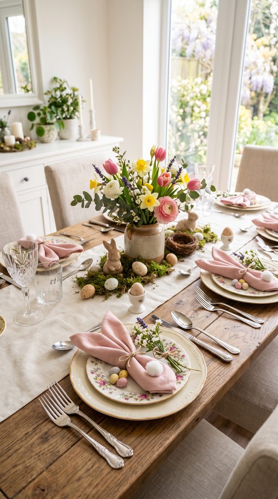 DIY Easter Bunny Table Place Settings