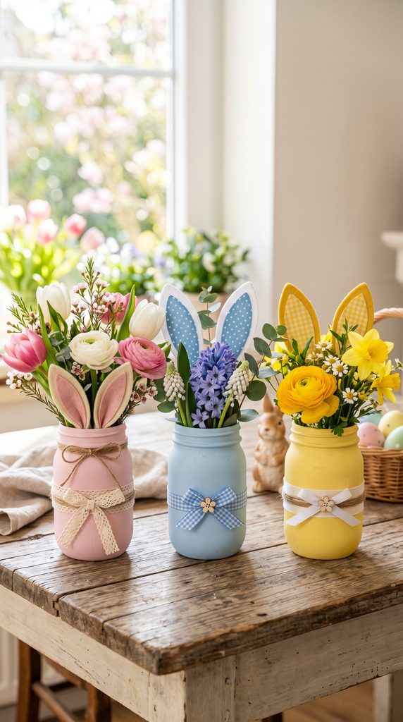 DIY Mason Jar Easter Decor