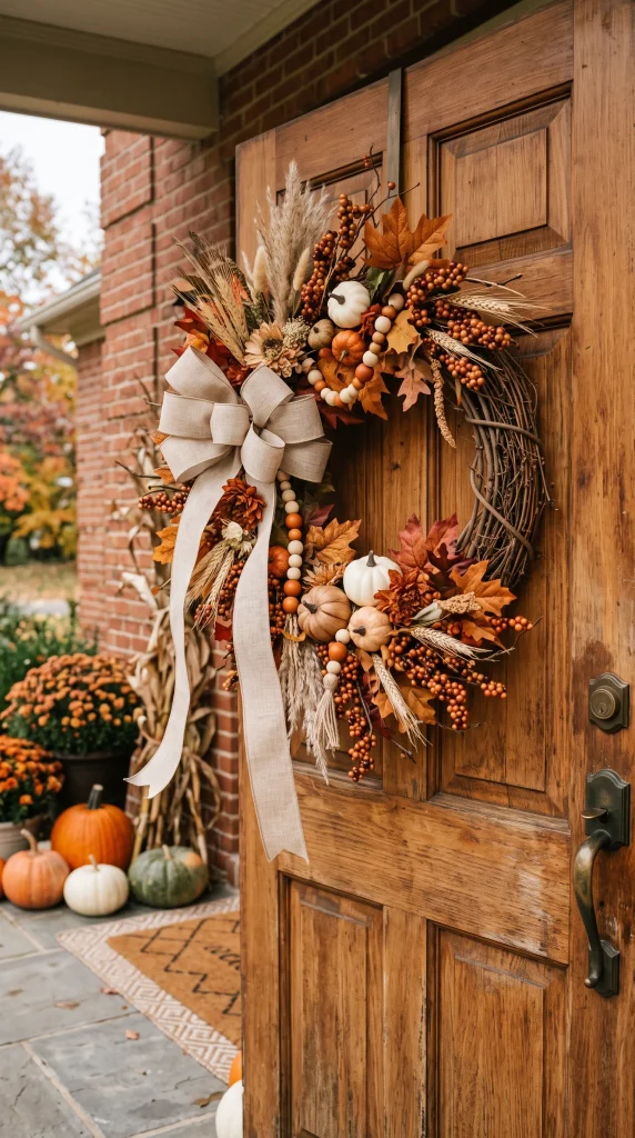 DIY Mixed Texture Fall Wreath