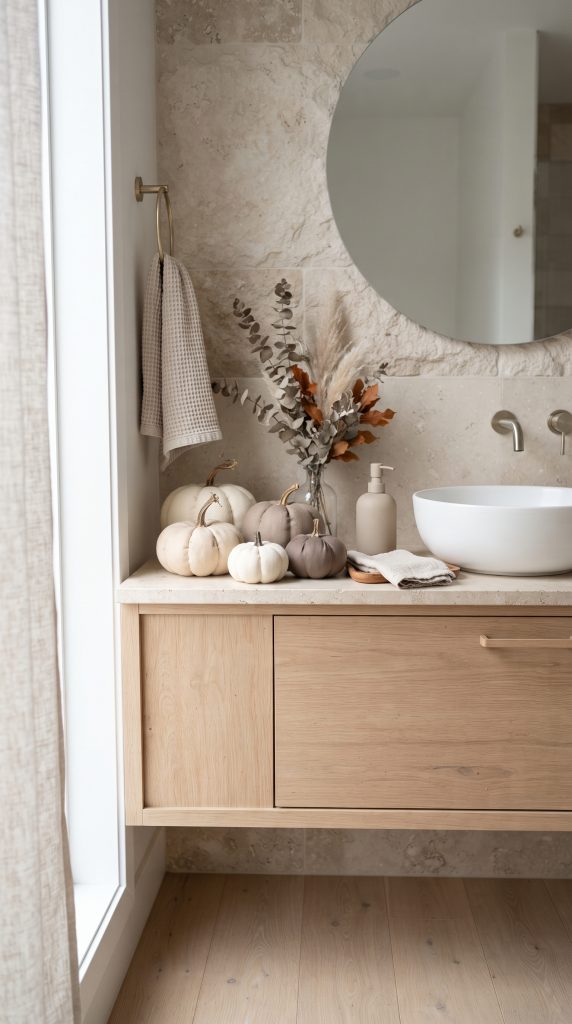 Decorate With Neutral Pumpkins