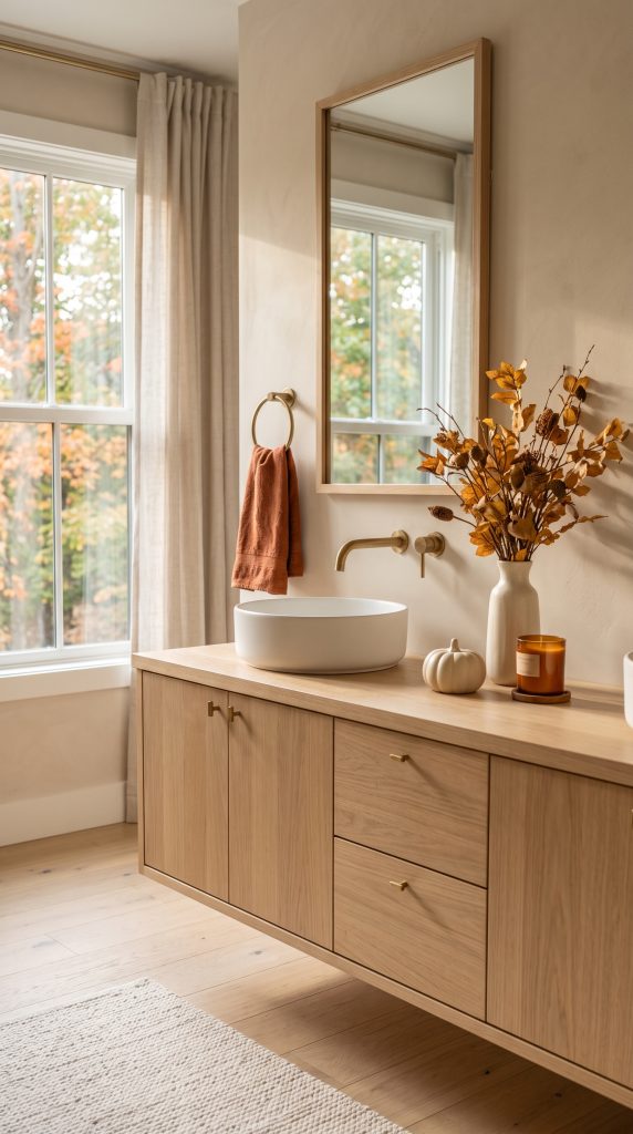 Keep Your Fall Bathroom Decor Minimal