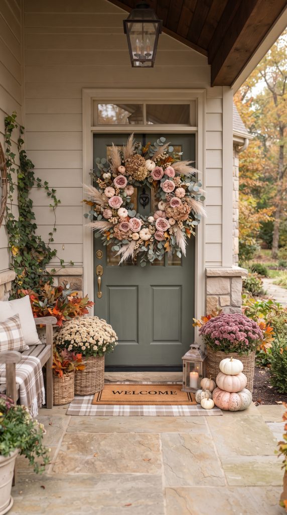 Make a Pink Fall Wreath