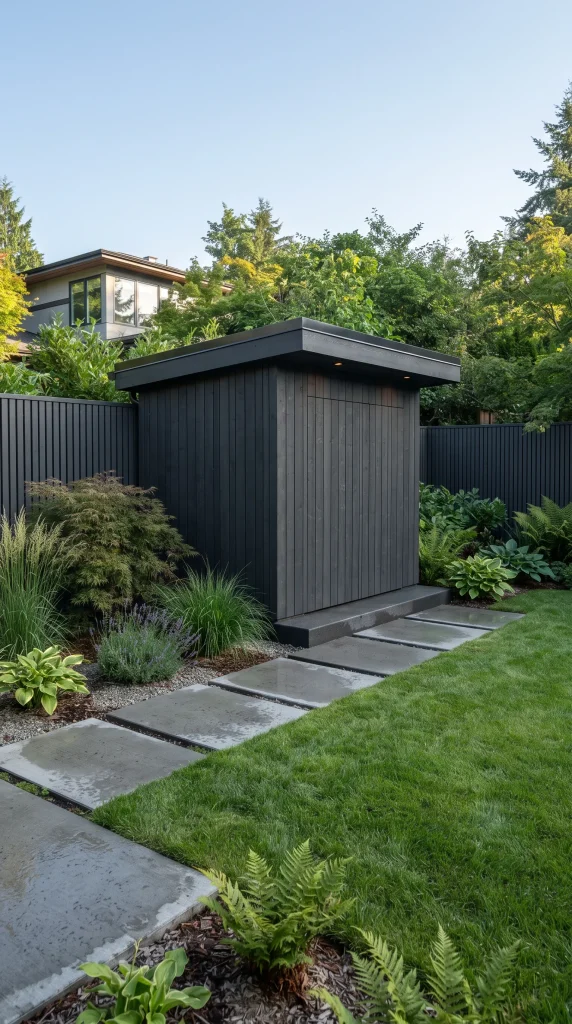 Minimal Shed With Hidden Storage