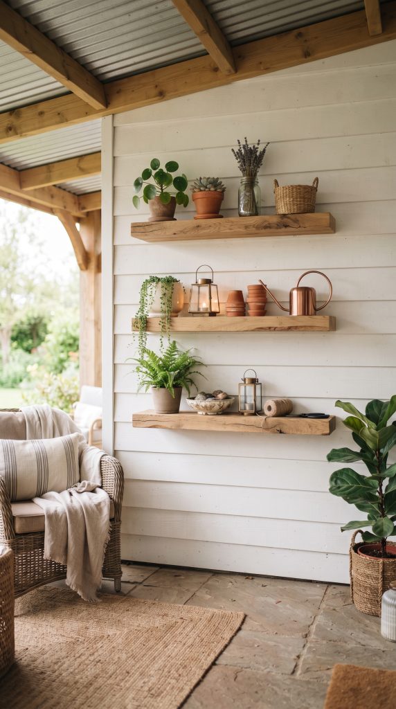 Mount Floating Outdoor Shelves