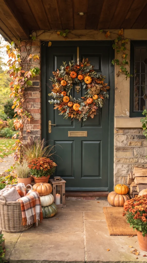 Orange Pumpkin Wreath