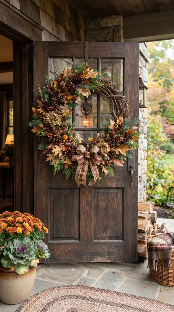 Pinecone and Berry Wreath