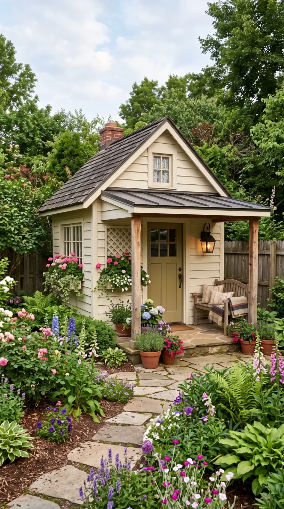 Shed With a Small Front Porch