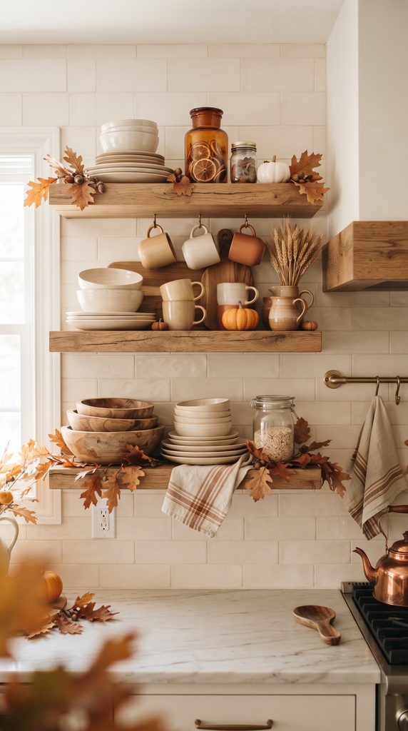 Style Open Shelves for Fall