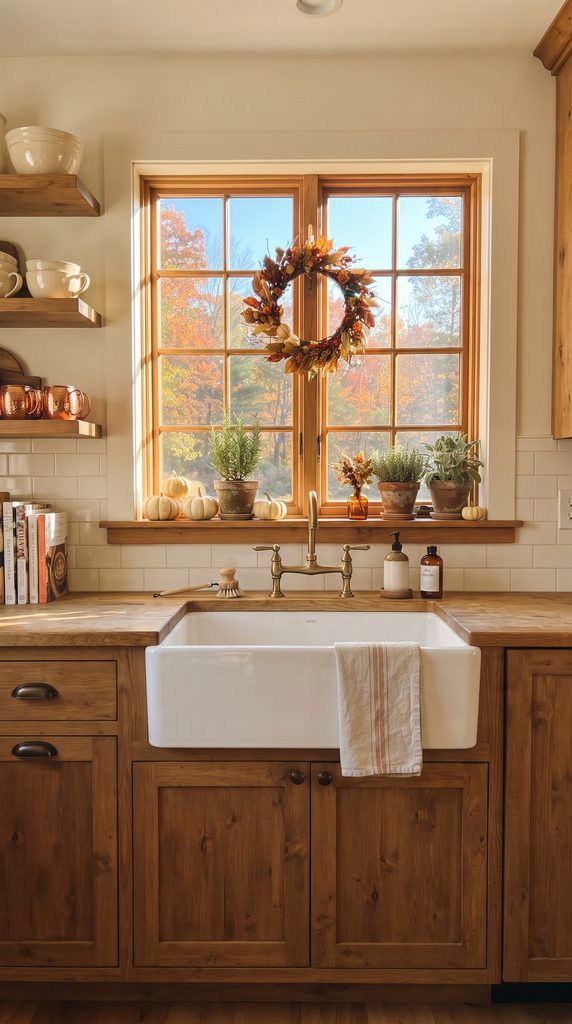 Style a Fall Kitchen Window