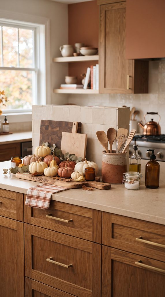 Style the Kitchen Counter With Mini Pumpkins