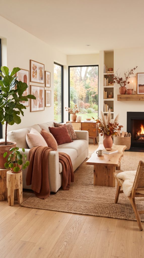 Try Pink and Terracotta Fall Decor