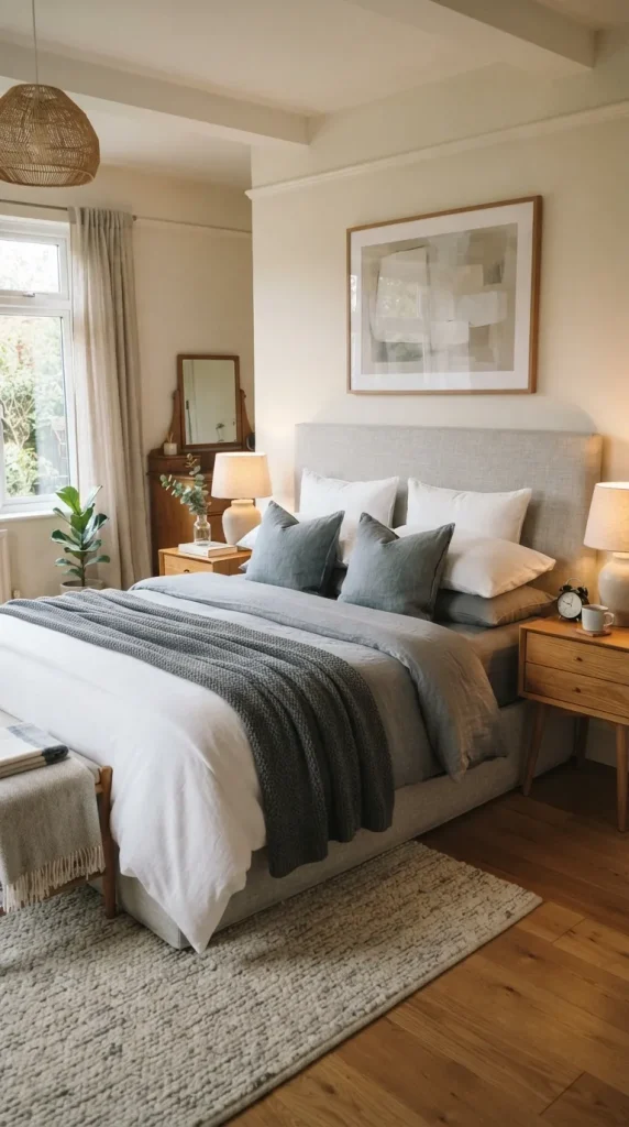 Use Gray Bedding for an Easy Update