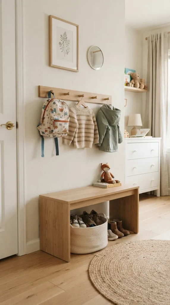 Use Wall Hooks at Child Height