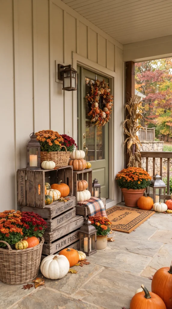 Use Wooden Crates for a Layered Display
