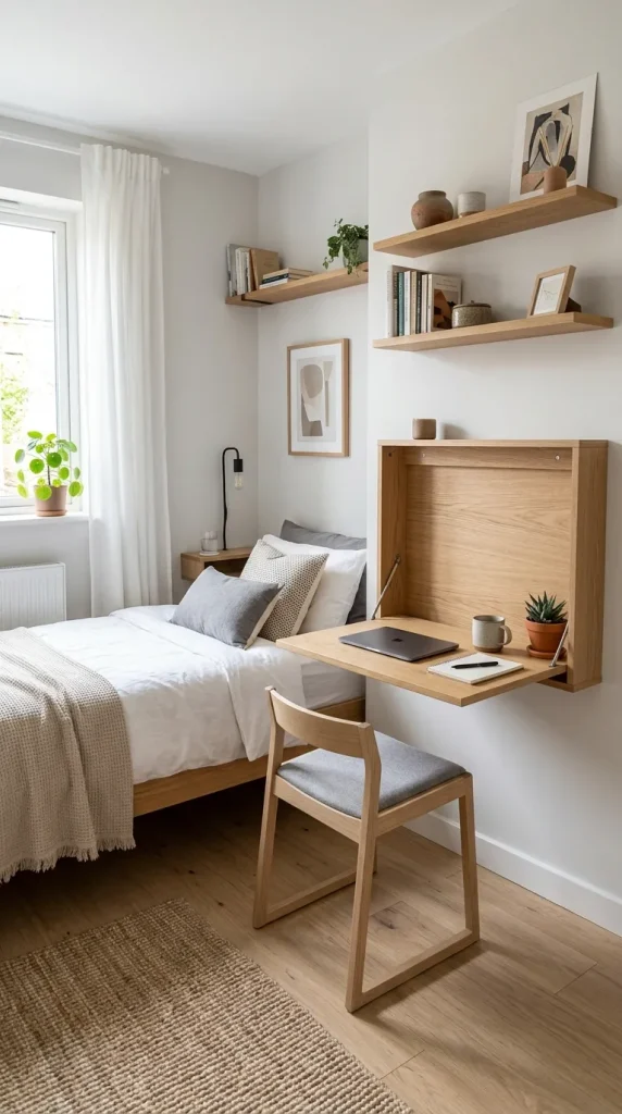 Use a Fold-Down Desk