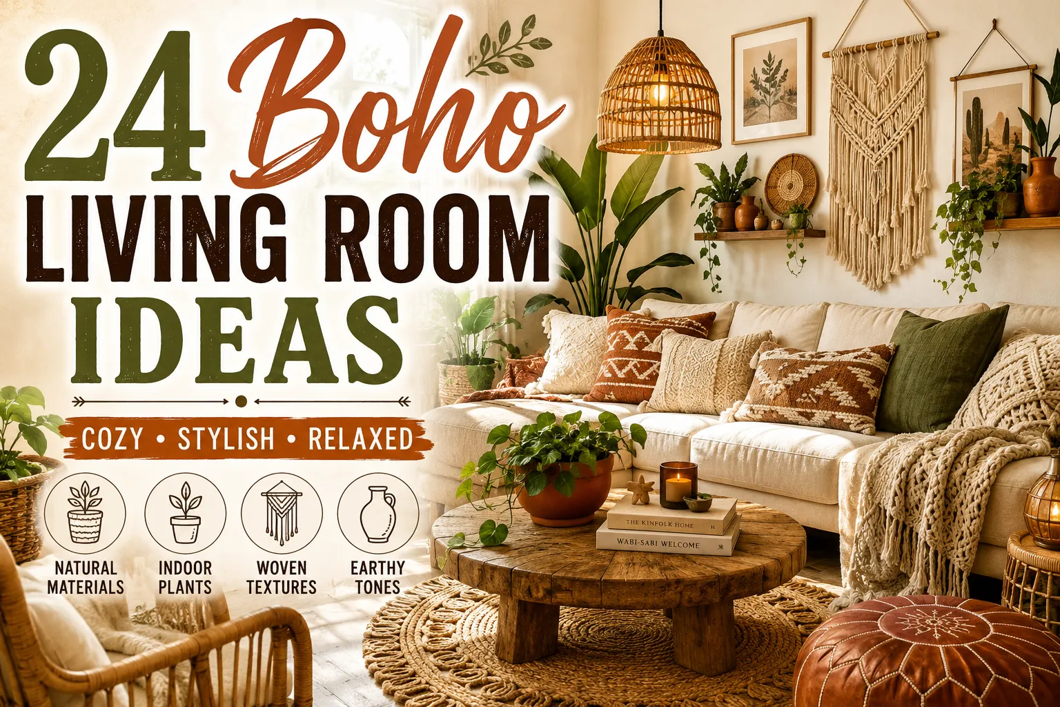 24 Boho Living Room Ideas for a Cozy, Stylish and Relaxed Home