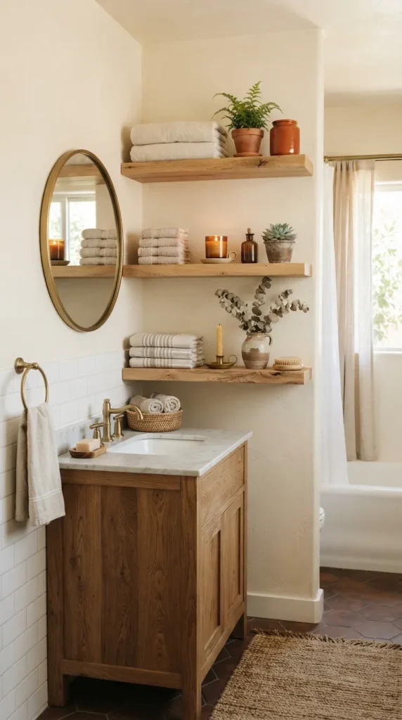 Add Floating Wood Shelves