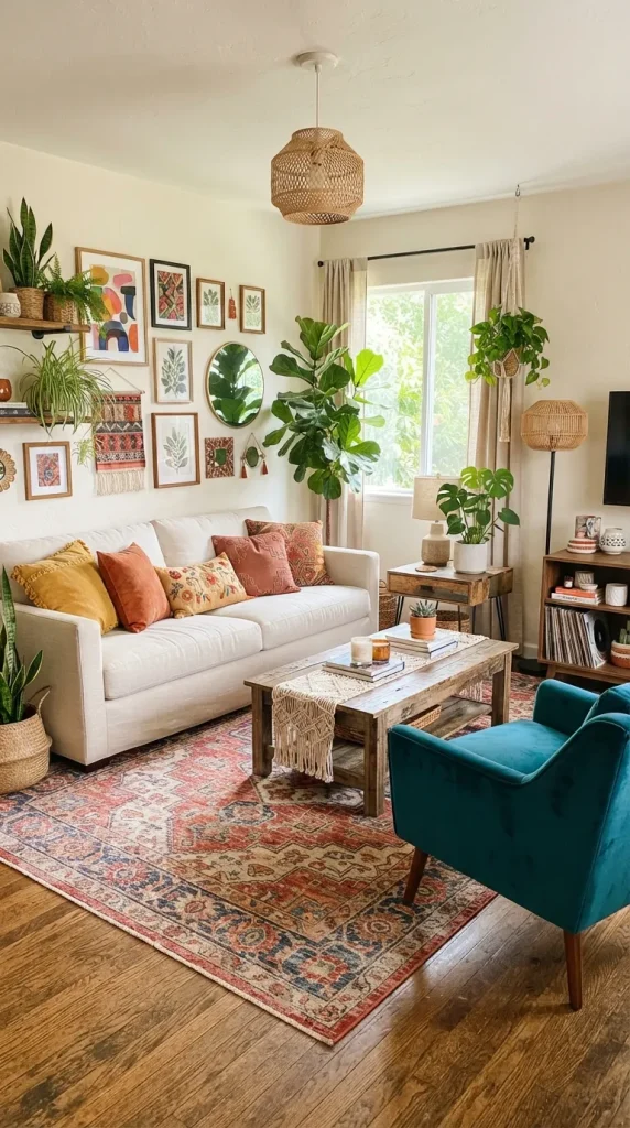 Create a Colorful Boho Living Room