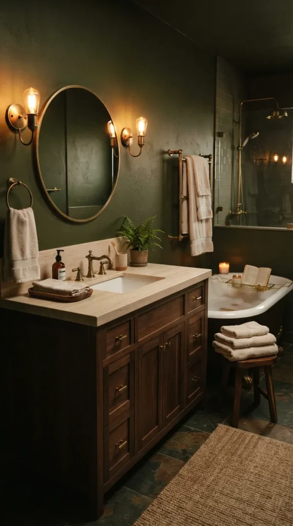 Create a Moody Cozy Bathroom