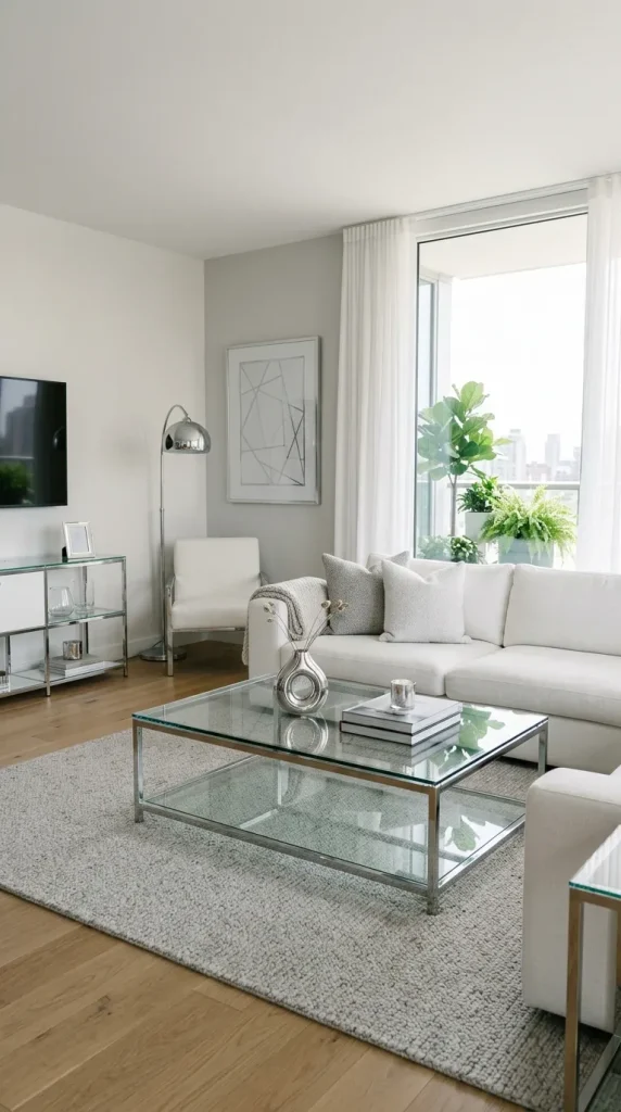 Mix Chrome and Glass Decor