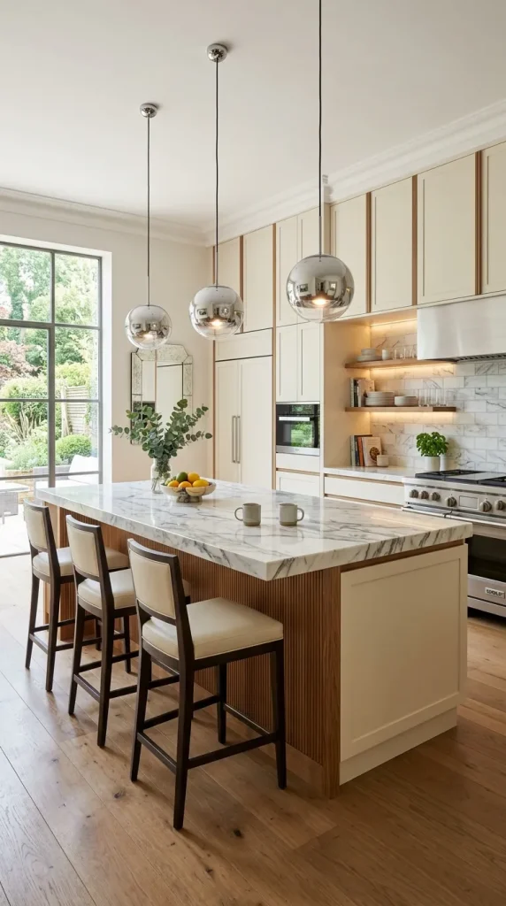 Use Chrome Pendant Lights