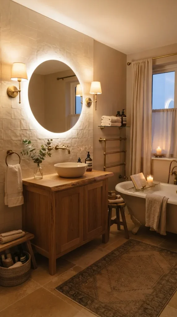 Use Warm Bathroom Lighting